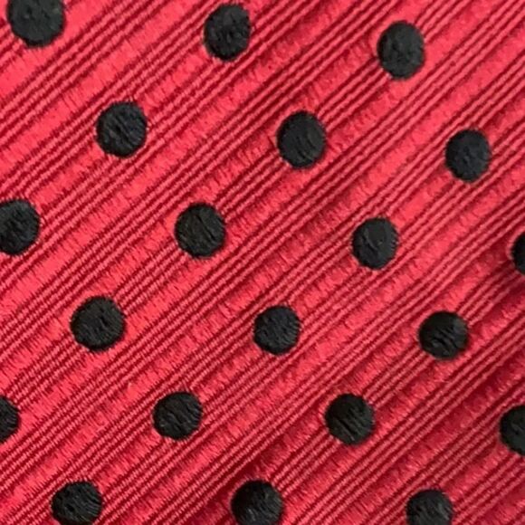Robert Talbott Best of Class Red Tie with Black Dots - Picture 8 of 9